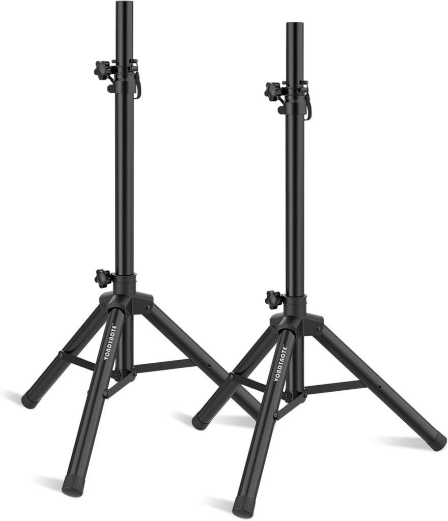 Vondynote Pair of Tripod Speaker Stands PA DJ Short Tripod Speaker Stand Slim Mini Speaker Stand