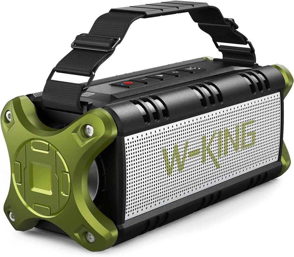 W-KING Bluetooth Speakers, 50W Deep Bass Portable Loud Bluetooth Speaker Wireless IPX6 Waterproof Outdoor Speaker/Stereo Pair/EQ/Power Bank/40H/TF/AUX