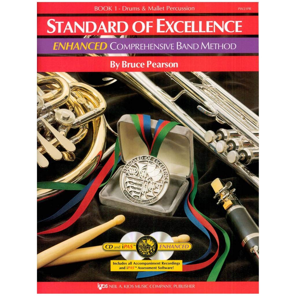 W21PR - Standard of Excellence Book 1 Drums and Mallet Percussion - Book Only (Standard of Excellence Comprehensive Band Method)     Staple Bound – June 30, 1993