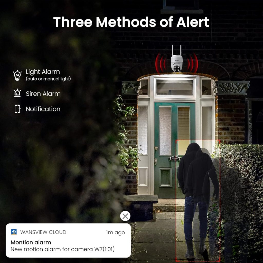 Security Cameras Wireless Outdoor,Wansview 2K 3MP Solar Camera Security  Outdoor for Home with PIR Motion Detection & Siren, Night Vision,Works with  Alexa,Outdoor Camera Wireless Solar/Battery Powered 