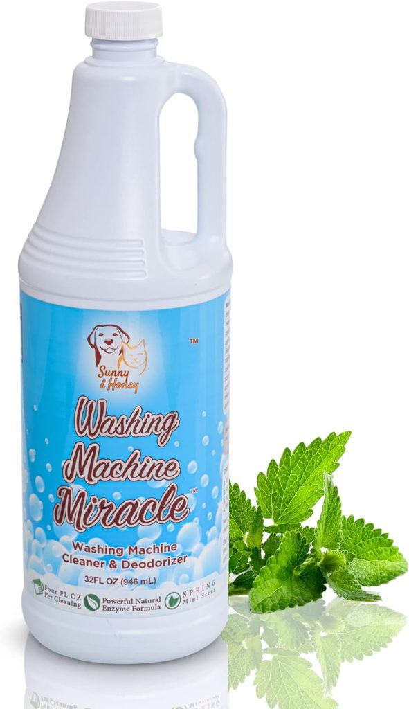 Washing Machine Miracle- Liquid Washing Machine Cleaner Top Load  Front Load- Eco-Friendly Septic tank Safe Deodorizer- Clean Drum  Tub Liquid - Better than Washer Cleaner Tablets (32 FL OZ)