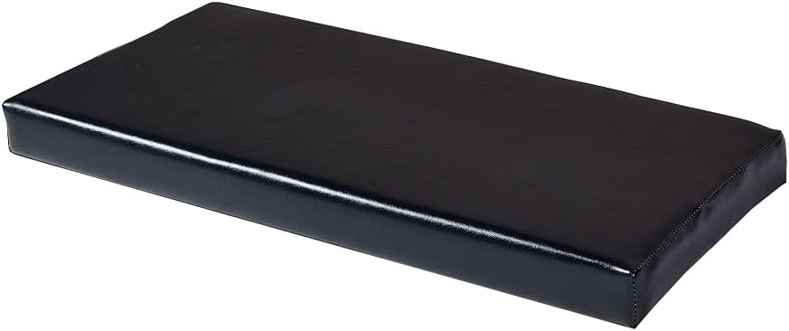 Waterproof Faux PU Leather Piano Bench Cushions with Ties for Kids Wooden Shoe Stool Pad 30X 14 inch, Black