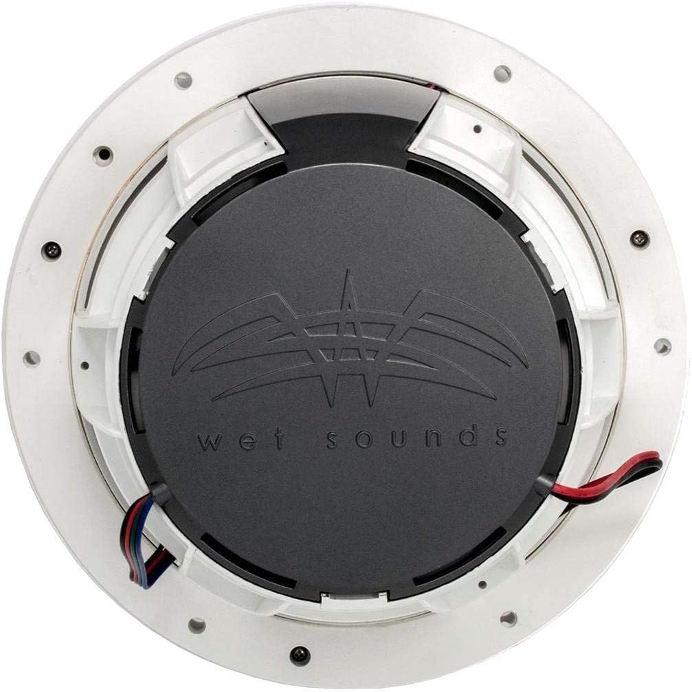 wet sounds | REVO 6-SWW | High Output Component Style 6.5 Marine Coaxial Speaker with RGB Backlighting and Enclosed White SW Grille