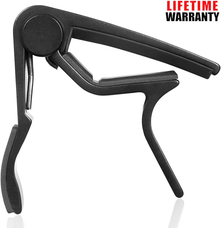 WINGO Pro Ukulele Capo for Soprano Concert Baritone, Black.