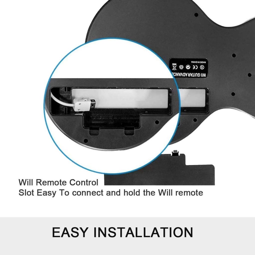 Wireless Guitar for Wii Guitar Hero and Rock Band Games Color Black