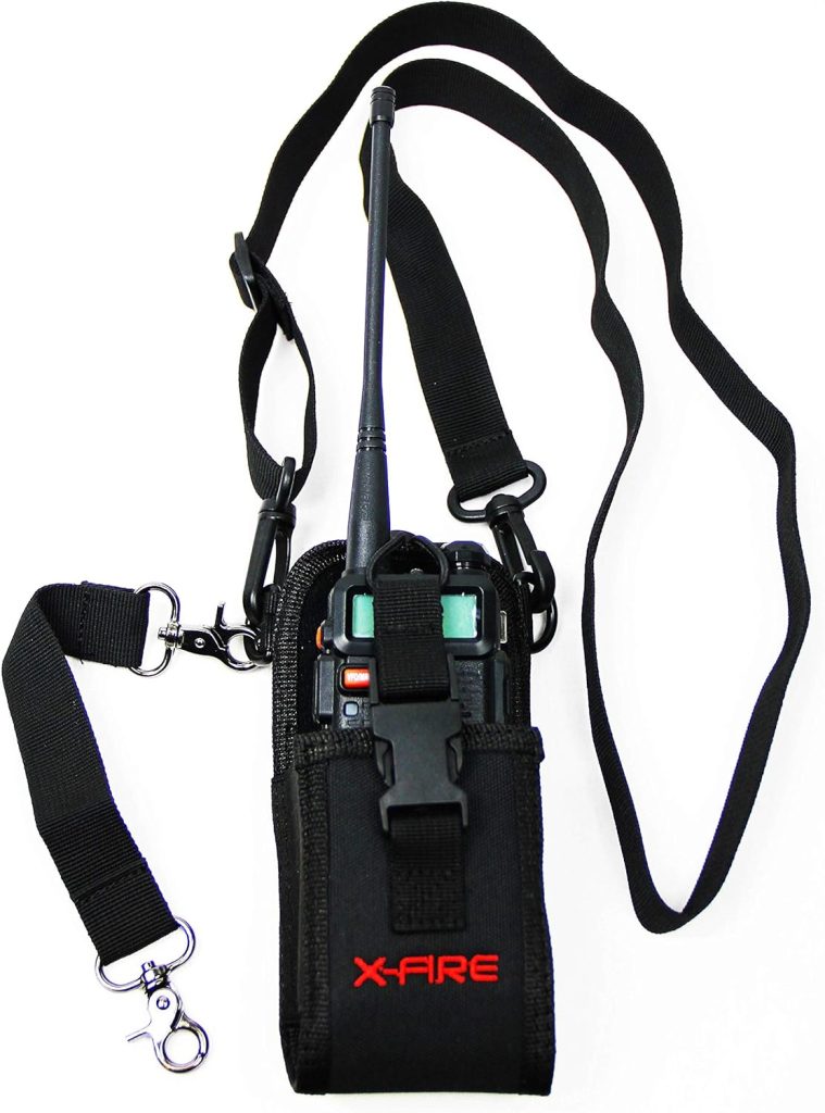 X-FIRE® ‘Radio Strap’ Washable Firefighter EMS Portable Radio Shoulder/Duty Belt Holder w/Anti-Sway Strap