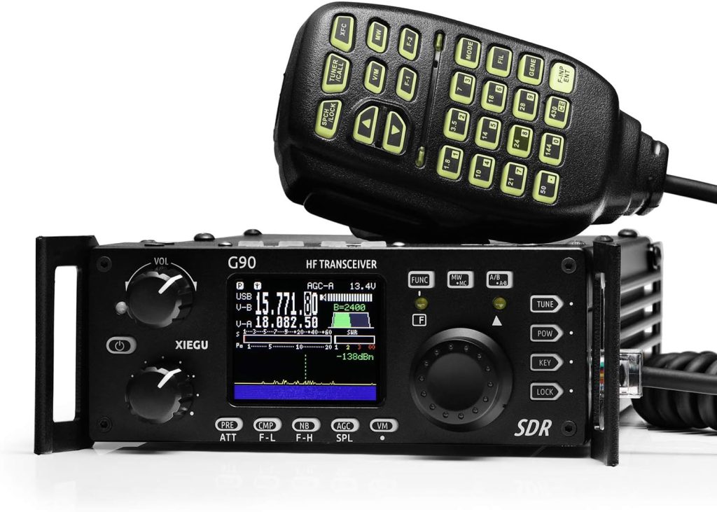 Xiegu G90 HF Radio 20W SSB/CW/AM/FM SDR Structure with Built-in Auto Antenna Tuner