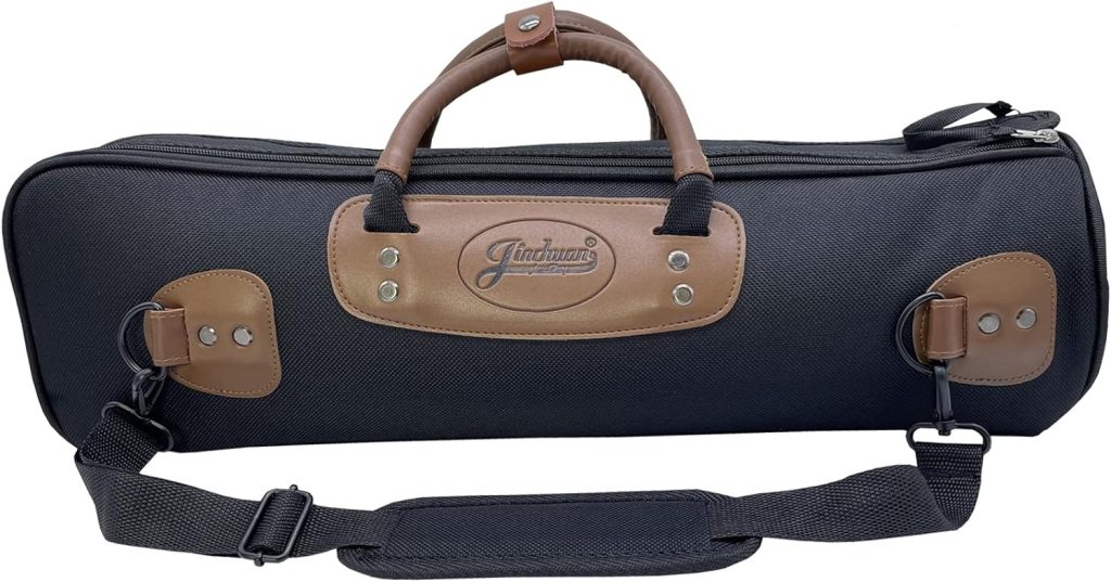 Xinlinke Professional Trumpet Gig Bag 1200D Water-resistant Oxford Cloth Soft Carrying Case 15mm Foam Cotton Padded with Adjustable Shoulder Strap