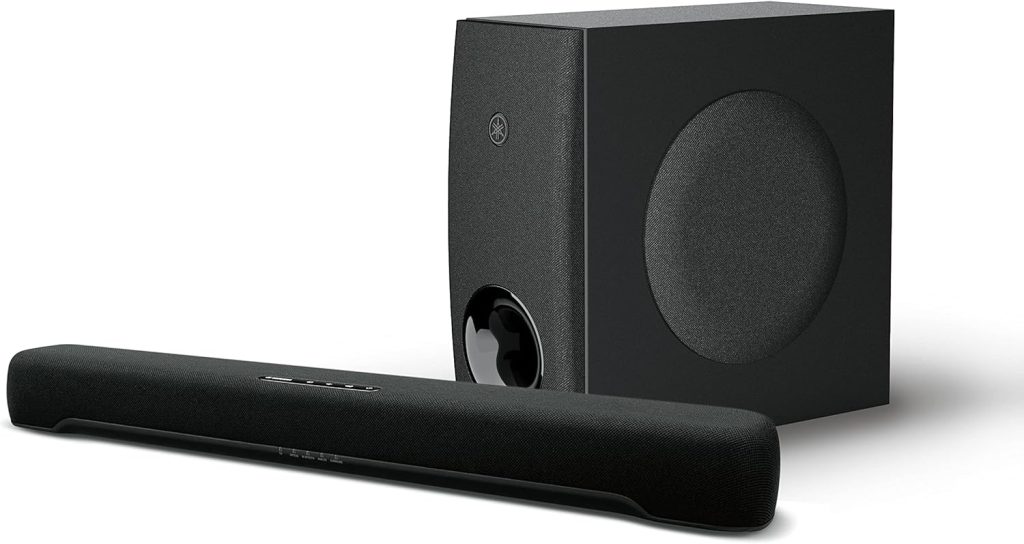 Yamaha Audio SR-C30A Compact Sound Bar with Wireless Subwoofer and Bluetooth, Black