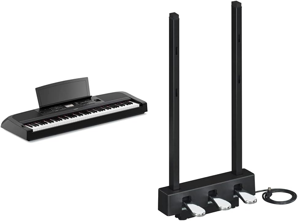 Yamaha DGX670B 88-Key Weighted Digital Piano, Black (Furniture Stand Sold Separately)  LP1B 3-Pedal Unit for P125, P121 or P515,Black