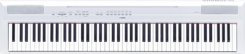 Yamaha P115 88-Key Weighted Action Digital Piano with Sustain Pedal, White