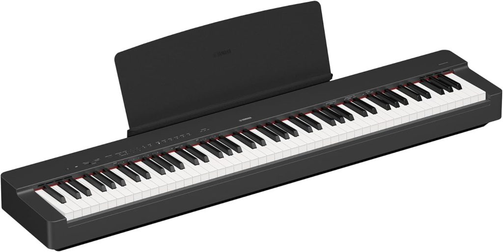 Yamaha P225B, 88-Key Weighted Action Digital Piano with Power Supply and Sustain Pedal, Black (P225B)