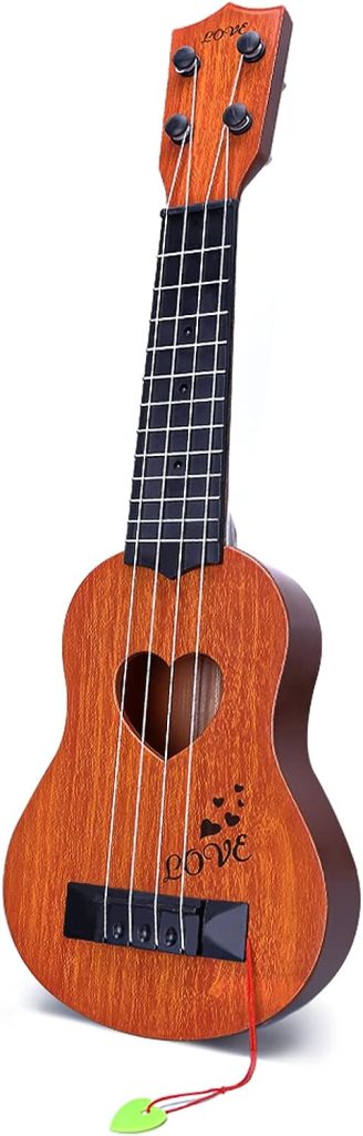 YEZI Kids Toy Classical Ukulele Guitar Musical Instrument, Brown (brown1)