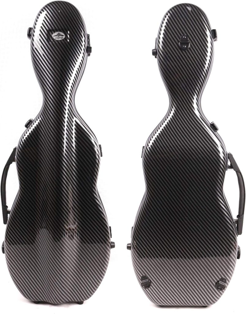 Yinfente 4/4 Violin Case Mixed Carbon Fiber Full Size Violin Box Carry Protect Violin White black color (black)