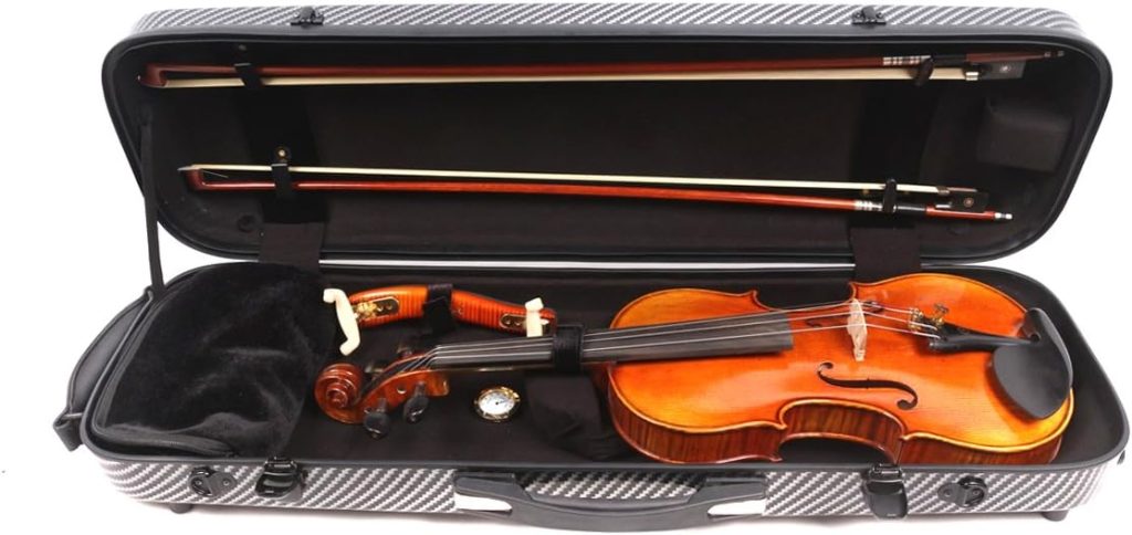 Yinfente Advance Violin Case 4/4 Carbon fiber cases Hard Shell for Violin with back Strap strong handle easy to carry