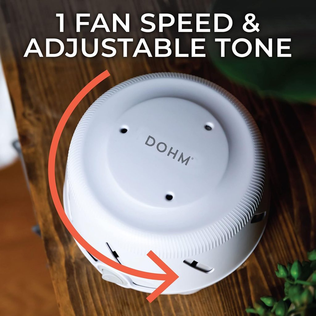 Yogasleep Dohm UNO White Noise Machine with Real Fan Inside, Adjustable Tone, Non-Looping Sound, Sleep Aid  Noise Canceling For Adults  Baby, Office Privacy, Registry Gift, Travel  Home Essential