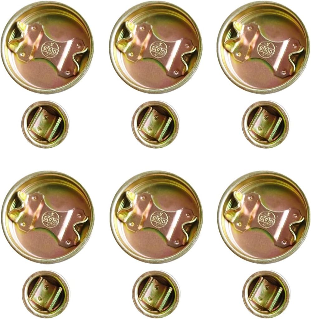 YTK 2 and 3/4 Steel Bung Plug with Gasket, Drum Closure Bung Plug Cap with Plated Coated for 55 Gallon Barrel,12 Sets