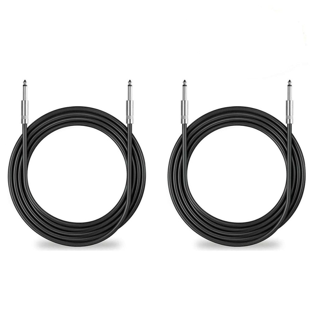 Yuyaokk 2Pack 50 ft 1/4 to 1/4 Speaker Cables, True 12AWG Patch Cords, 1/4 Male Inch DJ/PA Audio Speaker Cable 12 Gauge Wire.