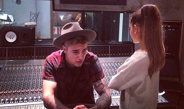 Studio Swag! Ariana Grande and Justin Bieber Cooking Up Duet