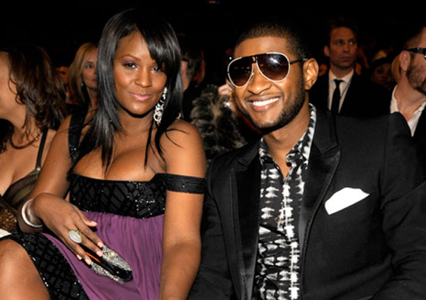 usher and wife and kids