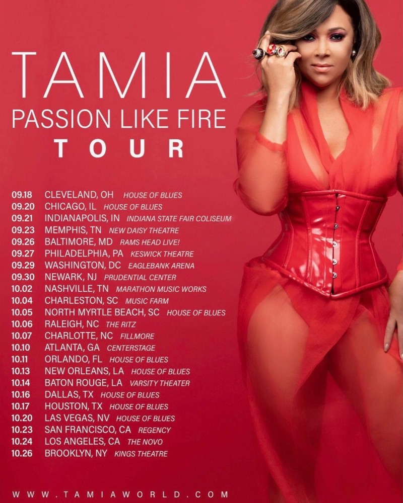 Tamia Announces ‘Passion Like Fire’ Tour (Dates)