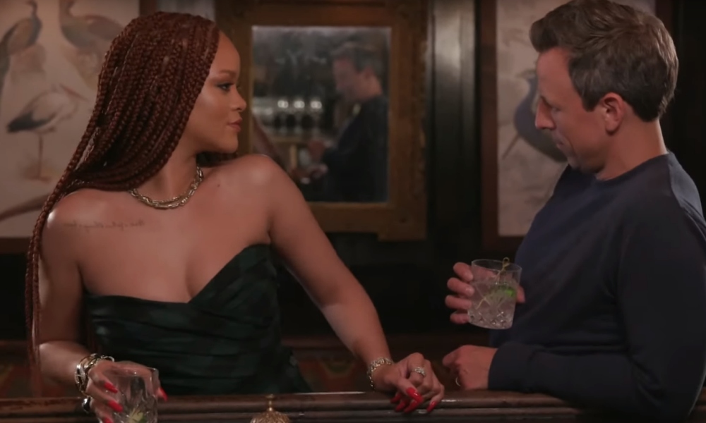 Rihanna Gets Drunk With Late Night Host Seth Meyers