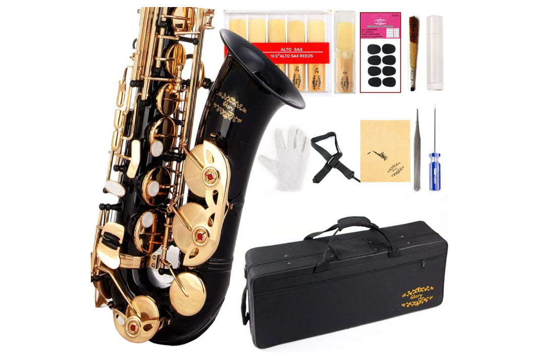 Glory Black/Gold Keys E Flat Professional Alto Saxophone