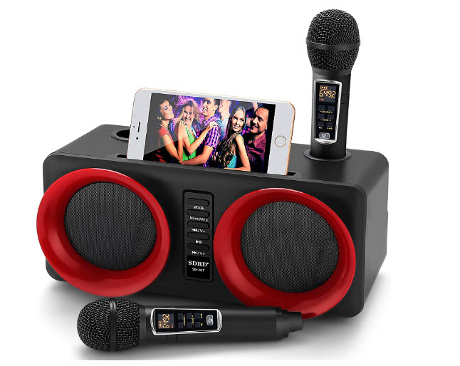 ALPOWL Portable PA Speaker System with 2 Wireless Microphone