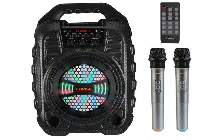 EARISE T26 Pro Karaoke Machine with 2 Wireless Microphones
