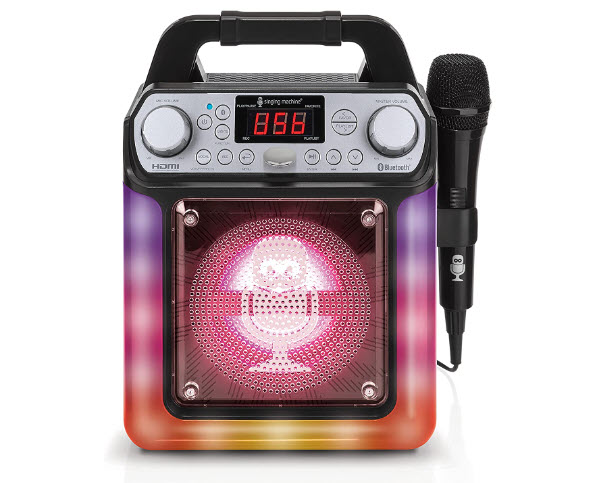 Singing Machine SML652BK HDMI Groove Mini Portable Karaoke System